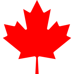 Red Canadian maple leaf
